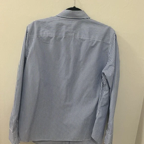 Lauren Ralph Lauren Non Iron Button Down Shirt striped size 1X in blue - Picture 2 of 2